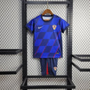 Conjunto Infantil Croácia Away 24/25 - Azul