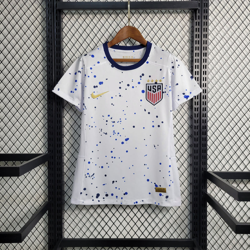 Camisa EUA Feminina Home 23/24 - Branca
