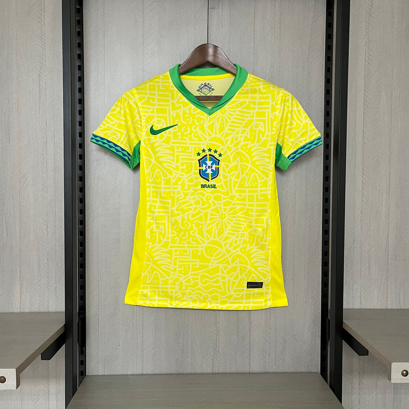Camisa Brasil Feminina Home 24/25 - Amarela