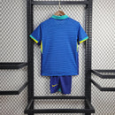 Conjunto Infantil Brasil Away 24/25 - Azul