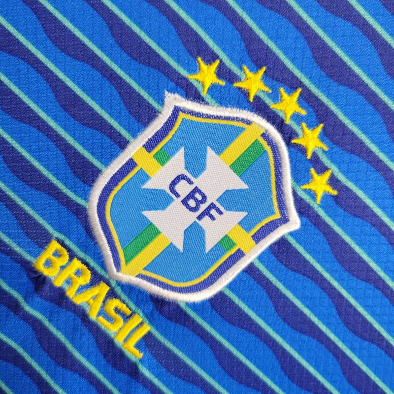 Conjunto Infantil Brasil Away 24/25 - Azul