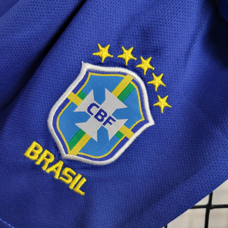 Conjunto Infantil Brasil Away 24/25 - Azul