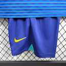 Conjunto Infantil Brasil Away 24/25 - Azul