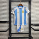 Conjunto Infantil Argentina Home 24/25 - Branca e Azul