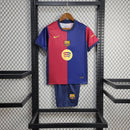 Conjunto Infantil Barcelona Home 24/25 - Azul e Vermelho