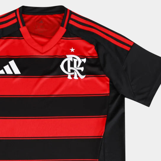 Camisa Flamengo Home 25/26 - Vermelho e Preto