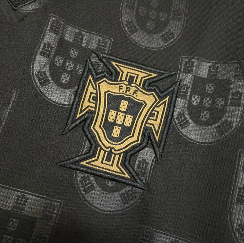 Camisa Portugal 2025 Pantera Negra - Preta