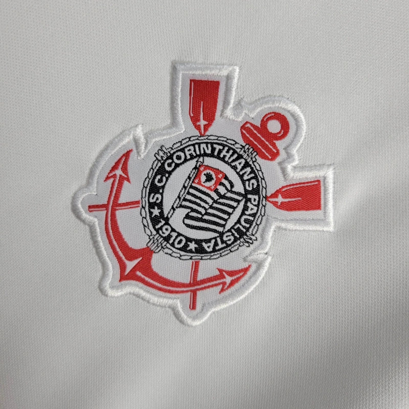 Conjunto Infantil Corinthians Home 24/25 - Branco e Preto