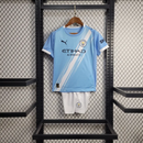 Conjunto Infantil Manchester City Home 24/25 - Azul
