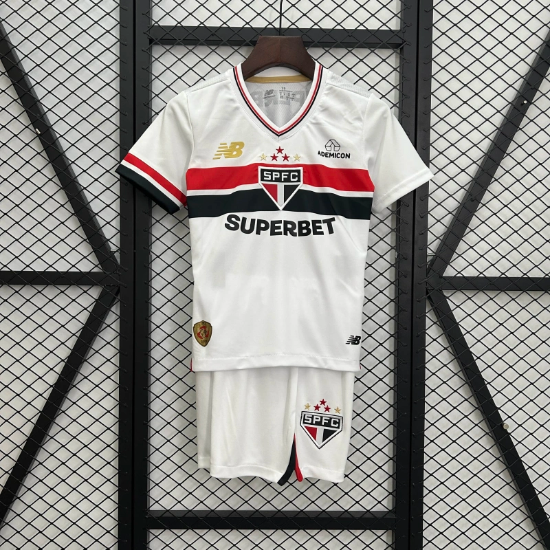 Conjunto Infantil São Paulo Home 24/25 - Branco