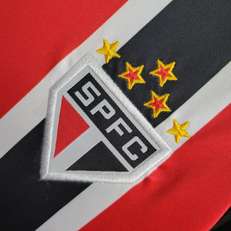 Conjunto Infantil São Paulo Away 24/25 - Preto e Vermelho