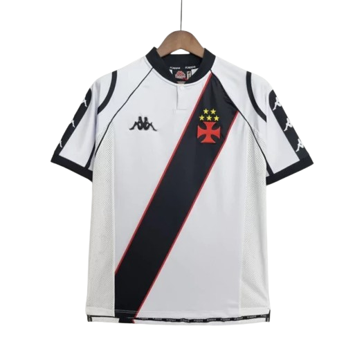 Camisa Vasco Away 98/99 Retrô - Branca e Preta